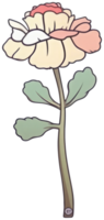 flor adesivo transparente ilustração. png