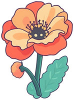 bloem sticker transparant illustratie. png