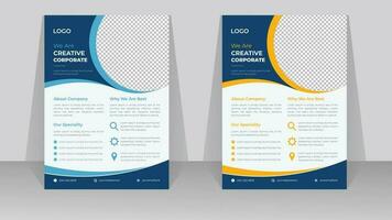 Modern Corporate Business Flyer or Leaflet or poster Design Template vector