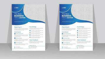 Modern Corporate Business Flyer or Leaflet or poster Design Template vector