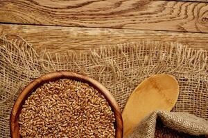 cereal on the table food natural ingredients wood background photo