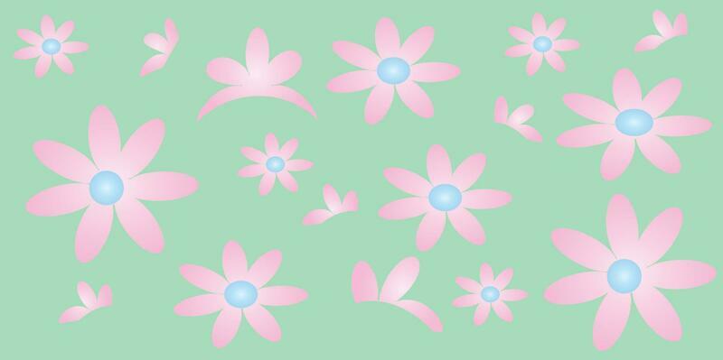 Seamless pattern delicate chamomile flowers retro style. EPS10 vector