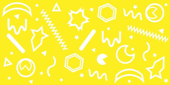 seamless background pattern geometric shapes on a yellow background abstraction textiles packaging. EPS10 vector