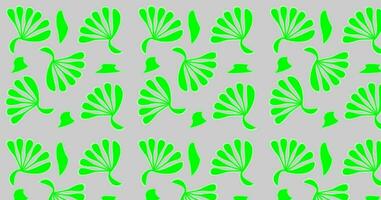 Seamless pattern drawn green leaves on a gray background abstraction. EPS10 vector