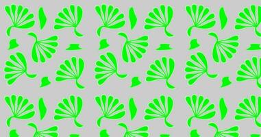 Seamless pattern drawn green leaves on a gray background abstraction. EPS10 vector