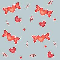 seamless background with hearts love Vector EPS10