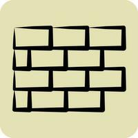 Icon Brickwork. suitable for Paint Art Tools symbol. hand drawn style. simple design editable. design template vector. simple illustration vector