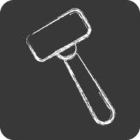 Icon Shaving Razor. suitable for Barbershop symbol. chalk Style. simple design editable. design template vector. simple illustration vector