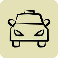 icono Taxi. adecuado para automotor símbolo. mano dibujado estilo. sencillo diseño editable vector