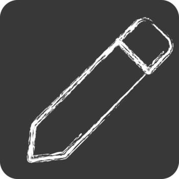 Icon Pencil. related to Graphic Design Tools symbol. chalk Style. simple design editable vector