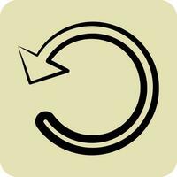 Icon Rotate. related to Graphic Design Tools symbol. hand drawn style vector