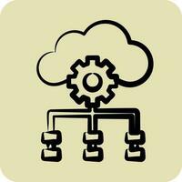 Icon Temporal Difference. related to Machine Learning symbol. hand drawn style. simple design vector