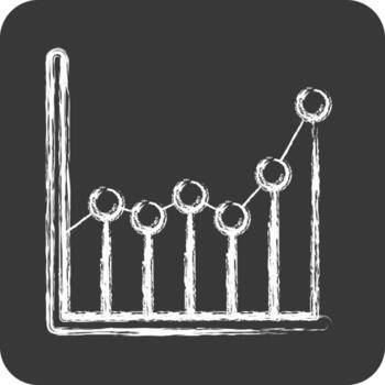 icono muestra datos. relacionado a máquina aprendizaje símbolo. tiza estilo. sencillo diseño editable vector