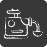 Icon Mincer. suitable for Kitchen Appliances symbol. chalk Style. simple design editable vector