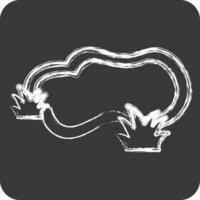 Icon Pond. suitable for City Park symbol. chalk Style. simple design editable. design template vector