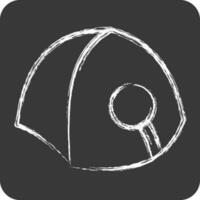 Icon Tent. suitable for education symbol. chalk Style. simple design editable. design template vector