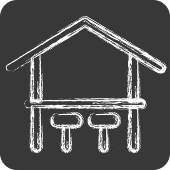 Icon Bar. suitable for Summer symbol. chalk Style. simple design editable. design template vector. simple illustration vector