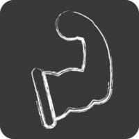 Icon Arm. related to Combat Sport symbol. chalk Style. simple design editable.boxing vector