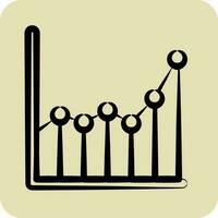 icono muestra datos. relacionado a máquina aprendizaje símbolo. mano dibujado estilo. sencillo diseño editable vector