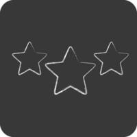 icono 3 estrellas. relacionado a estrellas símbolo. tiza estilo. sencillo diseño editable. sencillo vector íconos