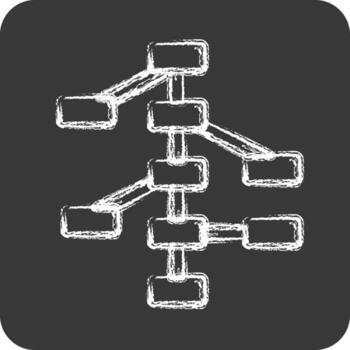 Icon Decision Trees. related to Machine Learning symbol. chalk Style. simple design editable vector