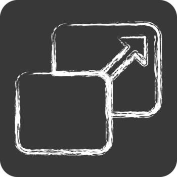 icono escala. relacionado a gráfico diseño herramientas símbolo. tiza estilo. sencillo diseño editable vector