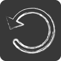 Icon Rotate. related to Graphic Design Tools symbol. chalk Style. simple design editable vector