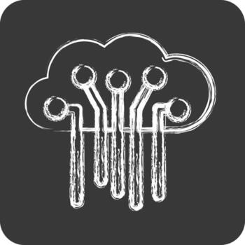 Icon Internet of Things. related to Machine Learning symbol. chalk Style. simple design editable vector