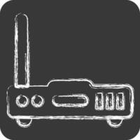 Icon Router. suitable for Computer Components symbol. chalk Style. simple design editable. design template vector