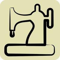Icon Sewing Machine. suitable for education symbol. hand drawn style. simple design editable. design template vector