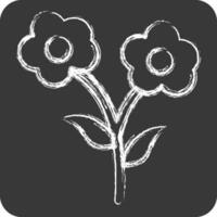 Icon Flowers. suitable for City Park symbol. chalk Style. simple design editable. design template vector