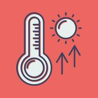 icono de vector de altas temperaturas