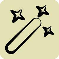 Icon Magic Wand. related to Graphic Design Tools symbol. hand drawn style vector