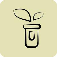 Icon Sprout. related to Flora symbol. hand drawn style. simple illustration. plant. Oak. leaf. rose vector