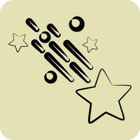 Icon Shooting Star. related to Stars symbol. hand drawn style. simple design editable. simple vector icons