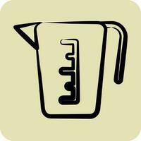 Icon Measuring Cup. suitable for education symbol. hand drawn style. simple design editable. design template vector