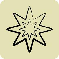 Icon Eight Pointed Star. related to Stars symbol. hand drawn style. simple design editable. simple vector icons