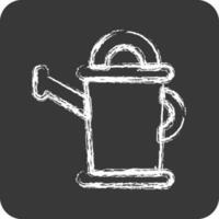 Icon Watering Can. related to Flora symbol. chalk Style. simple illustration. plant. Oak. leaf. rose vector