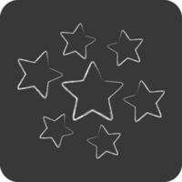 icono estrellas alrededor. relacionado a estrellas símbolo. tiza estilo. sencillo diseño editable. sencillo vector íconos