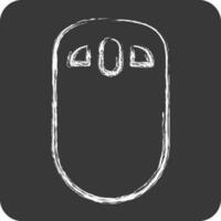 Icon Mouse. suitable for Computer Components symbol. chalk Style. simple design editable. design template vector