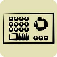 Icon Motherboard. suitable for Computer Components symbol. hand drawn style. simple design editable. design template vector