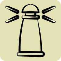 Icon Lighthouse. suitable for education symbol. hand drawn style. simple design editable. design template vector