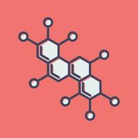 icono de vector de molécula