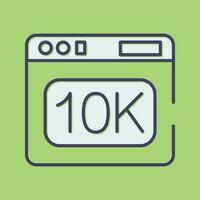 icono de vector de 10k