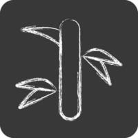Icon Bamboo. related to Thailand symbol. chalk Style. simple design editable.World Travel vector