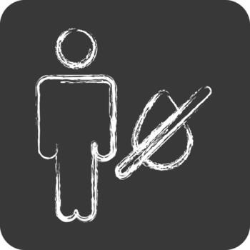 Icon Dehydration. suitable for flu symbol. chalk Style. simple design editable. design template vector