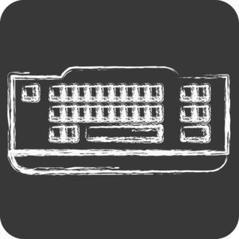 icono teclado. adecuado para computadora componentes símbolo. tiza estilo. sencillo diseño editable. diseño modelo vector