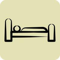 Icon Sleep. suitable for flu symbol. hand drawn style. simple design editable. design template vector