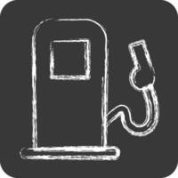 Icon Gas Pump. suitable for Automotive symbol. chalk Style. simple design editable. design template vector