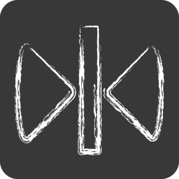 icono reflejar. relacionado a gráfico diseño herramientas símbolo. tiza estilo. sencillo diseño editable vector